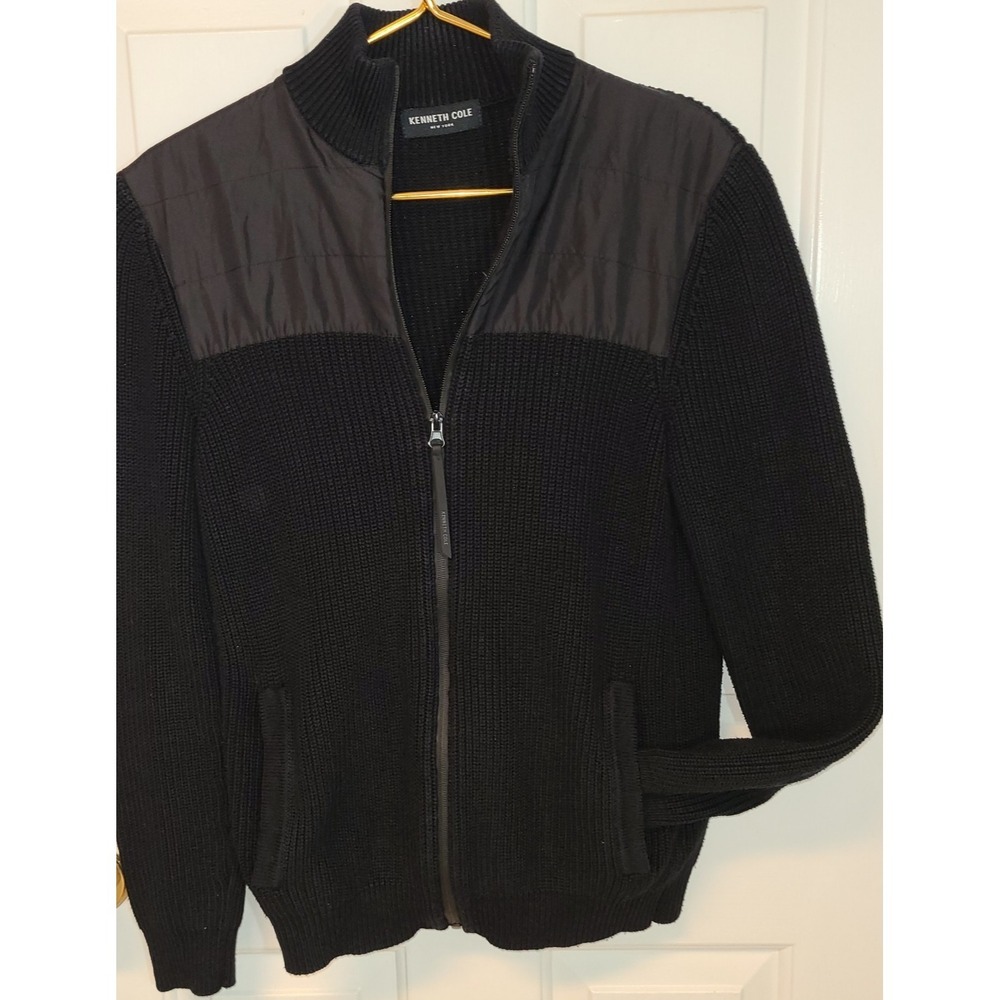 Kenneth Cole REACTION‎ Men's Marled Chunk Sweater Jacket Sm Full Zip New Money